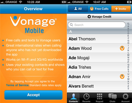 Vonage Mobile App