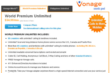 Vonage VoIP Plan