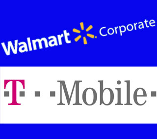 Walmart T-Mobile logos