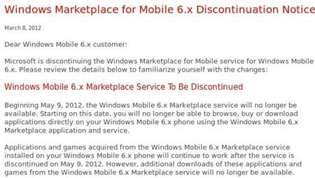 Windows Marketplace for Mobile 6.x