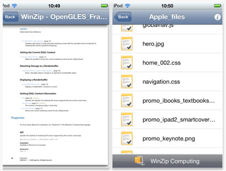 WinZip iTunes