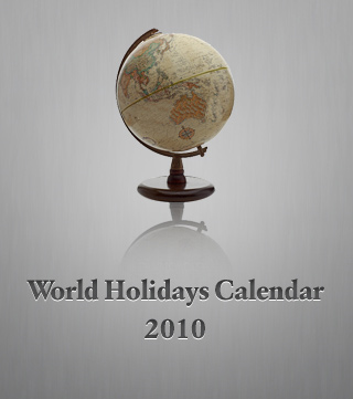 World Holidays Calendar