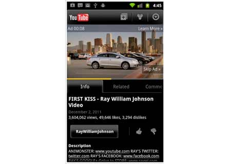 YouTube Mobile Ads Phone